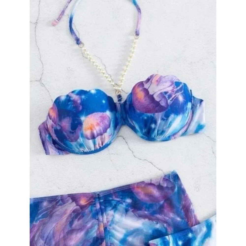 Hot Pink Drawstring Plunging One Piece Swimsuit - Picture 4 of 6